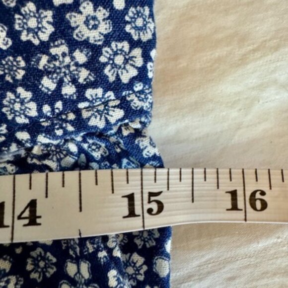 Aritzia Wilfred Polly Blue w White Floral Print Midi Dress - Picture 13 of 15